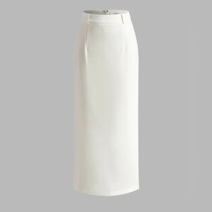 Commense Ivory Straight Maxi Skirt
